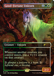 Good-Fortune Unicorn (Secret Lair) (Borderless)\nPromo: General\nSingle\nMagic The Gathering