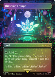 Thespian's Stage (Secret Lair) (Hatsune Miku) (Borderless)\nPromo: General\nSingle\nMagic The Gathering