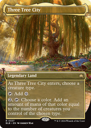 Three Tree City (#337) (Borderless)\nBloomburrow - Variants\nSingle\nMagic The Gathering