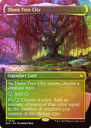 Three Tree City (#339) (Borderless)\nBloomburrow - Variants\nSingle\nMagic The Gathering