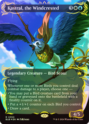 Kastral, the Windcrested (Borderless) (Raised Foil)\nBloomburrow - Alternate Foil Variants\nSingle\nMagic The Gathering