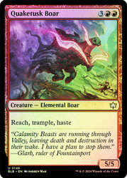 Quaketusk Boar\nBloomburrow\nSingle\nMagic The Gathering