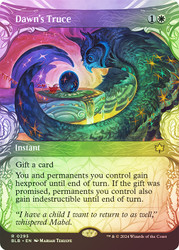 Dawn's Truce (Showcase)\nBloomburrow - Variants\nSingle\nMagic The Gathering