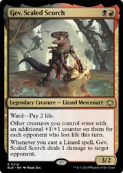 Gev, Scaled Scorch\nBloomburrow\nSingle\nMagic The Gathering