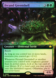 Fecund Greenshell (Extended Art)\nBloomburrow - Variants\nSingle\nMagic The Gathering