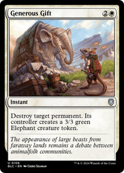 Generous Gift\nBloomburrow Commander\nSingle\nMagic The Gathering