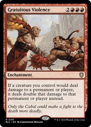 Gratuitous Violence\nBloomburrow Commander\nSingle\nMagic The Gathering