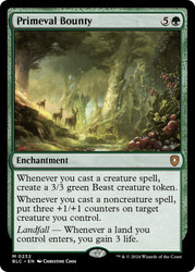 Primeval Bounty\nBloomburrow Commander\nSingle\nMagic The Gathering
