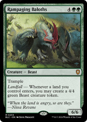 Rampaging Baloths\nBloomburrow Commander\nSingle\nMagic The Gathering