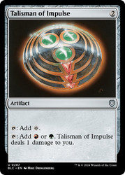 Talisman of Impulse\nBloomburrow Commander\nSingle\nMagic The Gathering