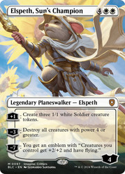 Elspeth, Sun's Champion (Borderless)\nBloomburrow Commander - Variants\nSingle\nMagic The Gathering