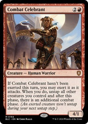 Combat Celebrant\nBloomburrow Commander\nSingle\nMagic The Gathering