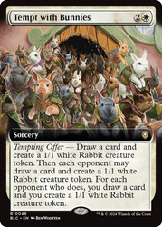 Tempt with Bunnies (Extended Art)\nBloomburrow Commander - Variants\nSingle\nMagic The Gathering