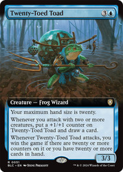 Twenty-Toed Toad (Extended Art)\nBloomburrow Commander - Variants\nSingle\nMagic The Gathering