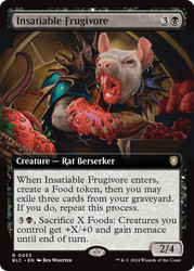 Insatiable Frugivore (Extended Art)\nBloomburrow Commander - Variants\nSingle\nMagic The Gathering