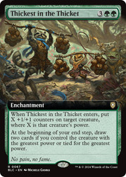 Thickest in the Thicket (Extended Art)\nBloomburrow Commander - Variants\nSingle\nMagic The Gathering