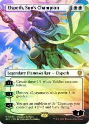 Elspeth, Sun's Champion (Borderless)\nBloomburrow Commander - Variants\nSingle\nMagic The Gathering