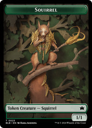 {Squirrel Token}\nBloomburrow\nSingle\nMagic The Gathering