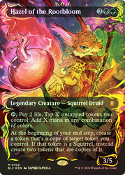 Hazel of the Rootbloom (Borderless) (Raised Foil)\nBloomburrow Commander - Alternate Foil\nSingle\nMagic The Gathering