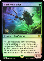 Mistbreath Elder (Prerelease) (Bloomburrow)\nPromo: Date Stamped\nSingle\nMagic The Gathering