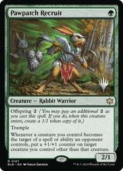 Pawpatch Recruit (Promo Pack) (Bloomburrow)\nPromo: Planeswalker Stamped\nSingle\nMagic The Gathering