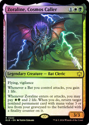 Zoraline, Cosmos Caller (Promo Pack) (Bloomburrow)\nPromo: Planeswalker Stamped\nSingle\nMagic The Gathering