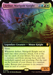 Arthur, Marigold Knight (Extended Art)\nBloomburrow Commander - Variants\nSingle\nMagic The Gathering
