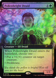 Pollenbright Druid (Secret Lair) (Extended Art)\nPromo: General\nSingle\nMagic The Gathering