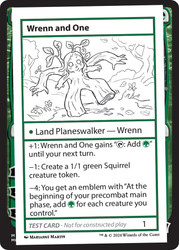Wrenn and One\nMystery Booster - Test Cards (No Symbol)\nSingle\nMagic The Gathering