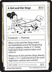 A Girl and Her Dogs\nMystery Booster - Test Cards (No Symbol)\nSingle\nMagic The Gathering