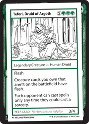 Teferi, Druid of Argoth\nMystery Booster - Test Cards (No Symbol)\nSingle\nMagic The Gathering