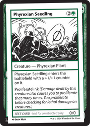 Phyrexian Seedling\nMystery Booster - Test Cards (No Symbol)\nSingle\nMagic The Gathering