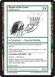 Keeper of the Crown (adventurer) // Coronation of the Wilds\nMystery Booster - Test Cards (No Symbol)\nSingle\nMagic The Gathering