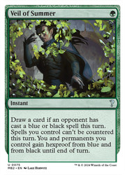 Veil of Summer\nMystery Booster 2\nSingle\nMagic The Gathering