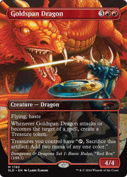 Goldspan Dragon (Dungeons &amp; Dragons) (Secret Lair) (Borderless)\nPromo: General\nSingle\nMagic The Gathering