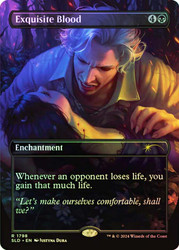 Exquisite Blood (Dungeons &amp; Dragons) (Secret Lair) (#1798) (Borderless)\nPromo: General\nSingle\nMagic The Gathering