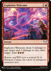 Explosive Welcome\nPlaneswalker Symbol Reprints\nSingle\nMagic The Gathering
