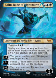 Kaito, Bane of Nightmares (#328) (Borderless)\nDuskmourn: House of Horror - Variants\nSingle\nMagic The Gathering