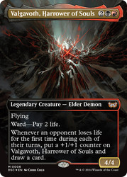 Valgavoth, Harrower of Souls (Borderless)\nDuskmourn: House of Horror Commander - Variants\nSingle\nMagic The Gathering