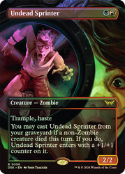 Undead Sprinter (Borderless)\nDuskmourn: House of Horror - Variants\nSingle\nMagic The Gathering
