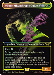 Winter, Misanthropic Guide (Borderless)\nDuskmourn: House of Horror - Variants\nSingle\nMagic The Gathering