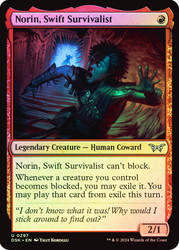 Norin, Swift Survivalist (#297)\nDuskmourn: House of Horror\nSingle\nMagic The Gathering