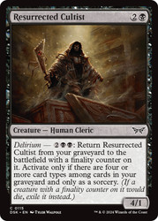 Resurrected Cultist\nDuskmourn: House of Horror\nSingle\nMagic The Gathering
