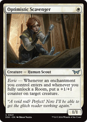 Optimistic Scavenger (#021)\nDuskmourn: House of Horror\nSingle\nMagic The Gathering