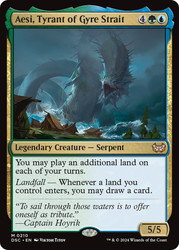 Aesi, Tyrant of Gyre Strait\nDuskmourn: House of Horror Commander\nSingle\nMagic The Gathering