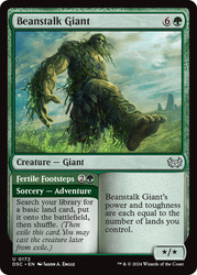 Beanstalk Giant // Fertile Footsteps\nDuskmourn: House of Horror Commander\nSingle\nMagic The Gathering