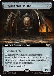Giggling Skitterspike (Extended Art)\nDuskmourn: House of Horror Commander - Variants\nSingle\nMagic The Gathering
