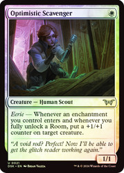 Optimistic Scavenger (#021)\nDuskmourn: House of Horror\nSingle\nMagic The Gathering
