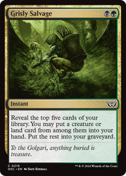 Grisly Salvage\nDuskmourn: House of Horror Commander\nSingle\nMagic The Gathering