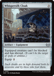 Whispersilk Cloak\nDuskmourn: House of Horror Commander\nSingle\nMagic The Gathering
